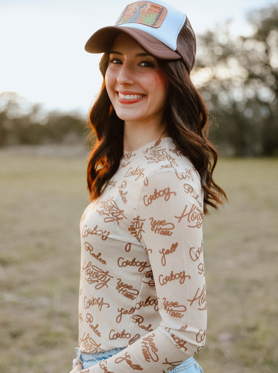Women's Long-Sleeve Austin Texas Graphic Baby Tee, Women's Tops