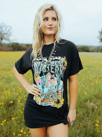 Black Ladies T-Shirt Dress - BWD1R04022 - Blair's Marble Falls, TX