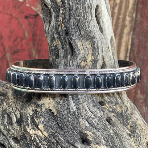 Black Onyx Cuff Bracelet - 49403OX - BLAIR'S Western Wear located in Marble Falls TX