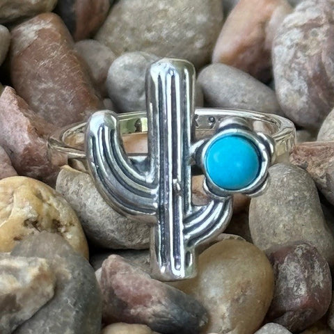 Cactus with Turquoise Ring - T5262 - BLAIR'S Western Wear located in Marble Falls TX 