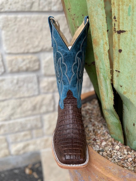 Anderson Bean Men's Square Caiman Leather Boots (340332) - BLAIR'S Western Wear in Marble Falls TX.