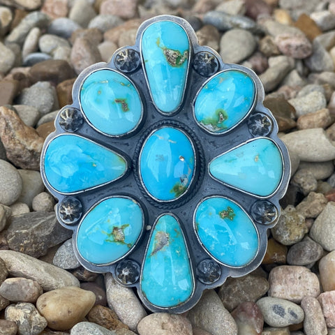 Large Turquoise Clusters Ring - SWLGTQADJ - BLAIR'S Western Wear located in Marble Falls TX