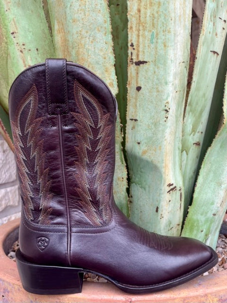 Men's Ariat Western Boots in Bittersweet Chocolate, featuring ATS technology and Duratread outsole for enhanced stability and durability - 10035385. Available at Blair's Western Wear, Marble Falls, TX.