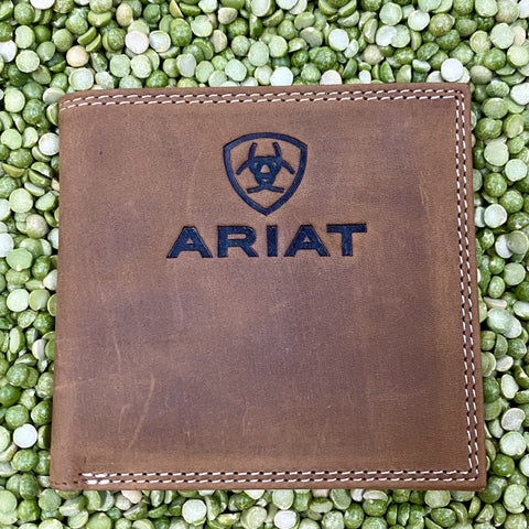 Brown Leather Ariat Men's Bifold Wallet - A3548244