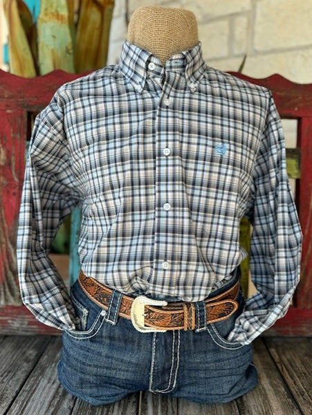 Men's Blues and Gray Cinch Long Sleeve  - MTW1105800 - BLAIR'S Western Wear located in Marble Falls TX 