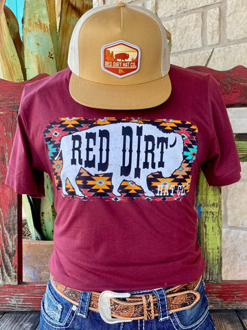 Men's Maroon Red Dirt T-Shirt - RDHCT29 - BLAIR'S Western Wear located in Marble Falls TX