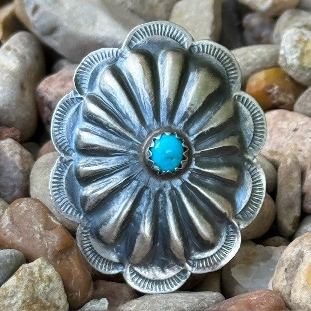 Oval Concho with Turquoise Ring RGCONDT - BLAIR'S Western Wear located in Marble Falls TX 