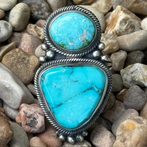 Oval & Triangle Turquoise Ring - SW2STN9.5 -  BLAIR'S Western Wear located in Marble Falls TX