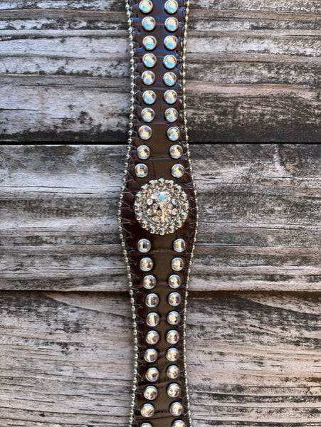 Kid's Bling Belt with Crocidile Leather - N4426002 - Blair's Western Wear Marble Falls, TX