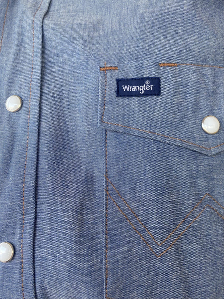 Wrangler Work Shirt L0ight Wash - MS70919 - BLAIR'S Western Wear located in Marble Falls TX