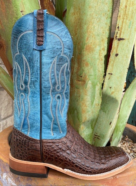 Anderson Bean Men's Square Caiman Leather Boots (340332) - BLAIR'S Western Wear in Marble Falls TX.