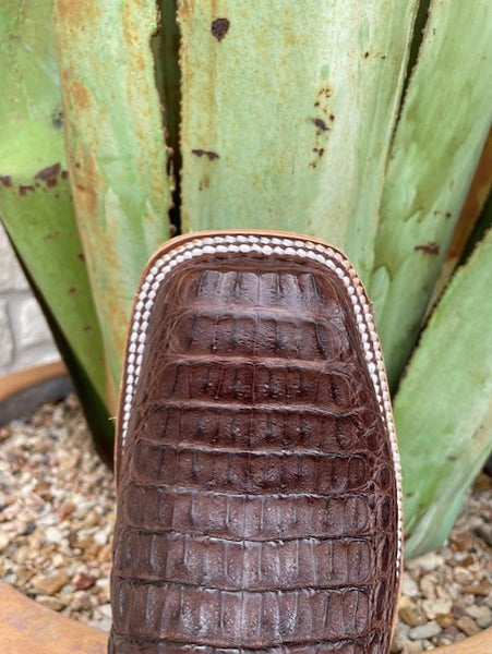 Anderson Bean Men's Square Caiman Leather Boots (340332) - BLAIR'S Western Wear in Marble Falls TX.