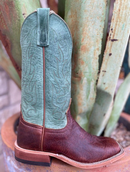 Anderson Bean Men's Square Toe Bison Leather Boots (340333) - BLAIR'S Western Wear in Marble Falls TX