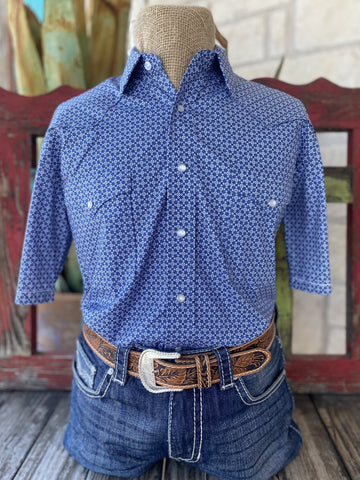 Men's Indigo Pan Handle Short Sleeve - RMN3S04586 - BLAIR'S Western Wear located in Marble Falls TX