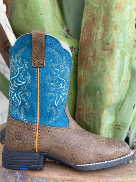 Ariat Kid's Outrider Boot in Toasty Tan and Voyage - 10053621 - BLAIR'S Western Wear located in Marble Falls TX