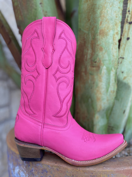 Corral Kid's Hot Pink Boot - T0148 - BLAIR'S Western Wear located in Marble Falls TX