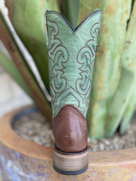 Corral Kid's Brown & Green Boot - T0163 - BLAIR'S Western Wear located in Marble Falls TX