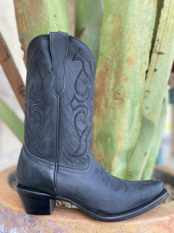 Corral Kid's All Black Boot - T0141 - BLAIR'S Western Wear located in Marble Falls TX