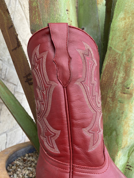 Corral Kid's Red Embroidery Boot - T0173 - BLAIR'S Western Wear located in Marble Falls TX