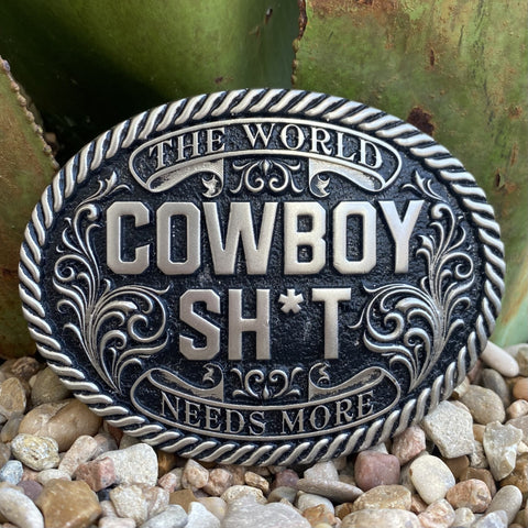 Montana Cowboy Sh*t Buckle - A890CST - BLAIR'S Western Wear  located in Marble Falls TX