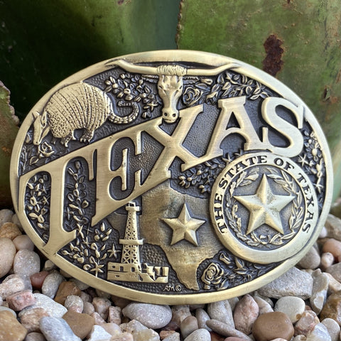 Montana Texas Buckle with the State's Animals, flower, etc.  - 60811TXC - 2TONE - BLAIR'S Western Wear located in Marble Falls TX