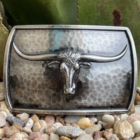 Montana River Rock Cascade Longhorn Buckle - 40010NBB-767H - BLAIR'S Western Wear located in Marble Falls TX