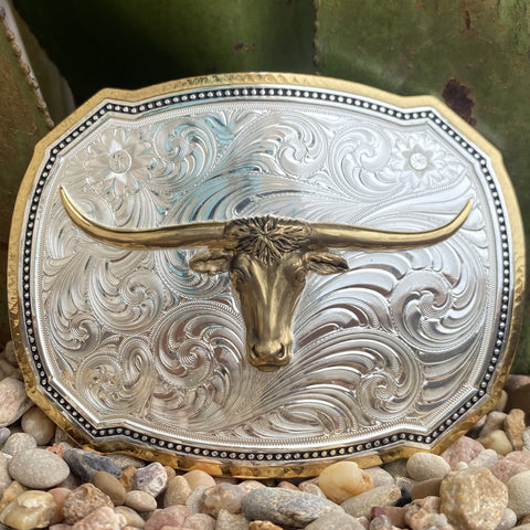 Montana Custom Right Cut of the Rope with Longhorn Buckle - 30518-767 - BLAIR'S Western Wear located in Marble Falls TX