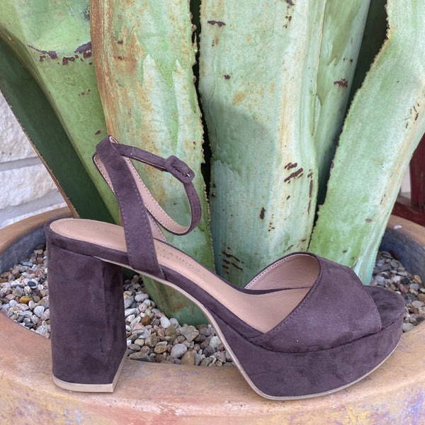 Chocolate Suede Ladies Heel - BTPP0FINE - Blair's Western Wear