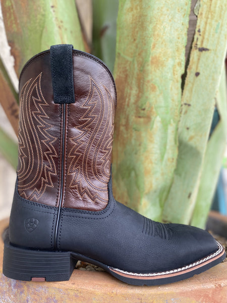 Ariat Men's Sport Big Country Cowboy Boot in Black & Brown - 10053629 - BLAIR'S Western Wear located in Marble Falls TX