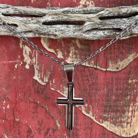 Montana Strength of Faith Cross Men's Chain - NC3092 - BLAIR'S Western Wear located in Marble Falls TX