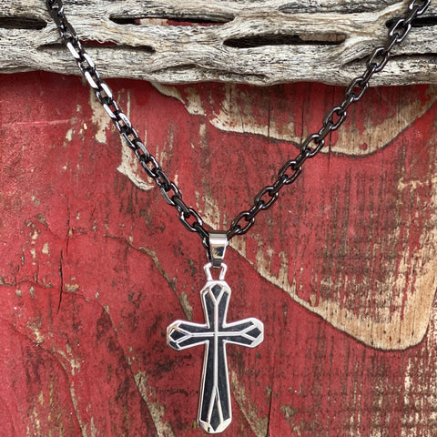 Montana Men's Deep Devotion Cross Chain - NC5683 - BLAIR'S Western Wear located in Marble Falls TX 