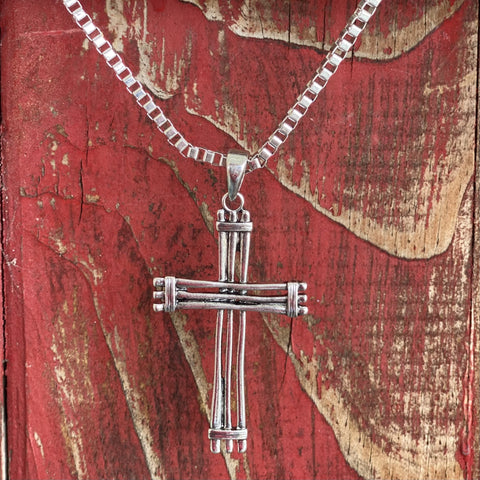 Men's Silver Cross Chain - 22198NJ1 - BLAIR'S Western Wear located in Marble Falls TX