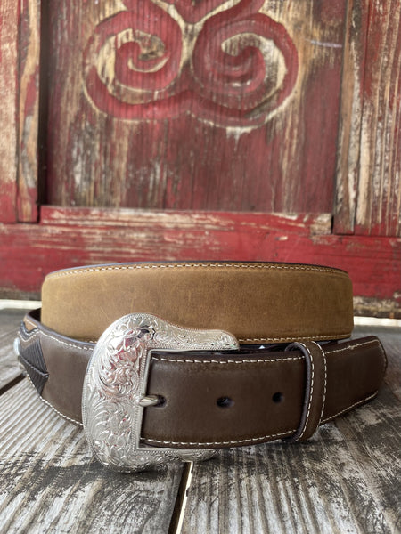 Men's Belt Tan and Brown Belt - N2475444 -BLAIR'S Western Wear 