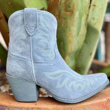 Ariat Women's Bootie in Sky Blue Suede - 10050898 - Blair's Western Wear Marble Falls, TX