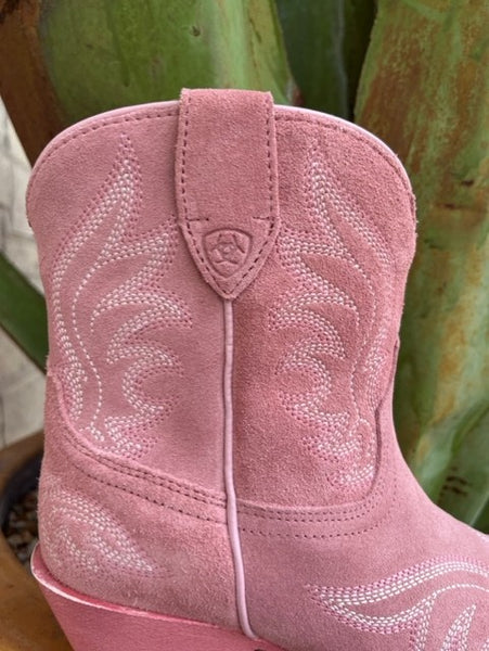 Ariat Pink Western Boot in Suede - 10050900 - Blair's Western Wear in Marble Falls, TX