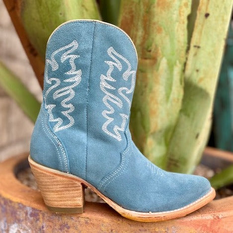 Women's Corral Boot in Steel Blue - N0008 - Blair's Western Wear Marble Falls, TX