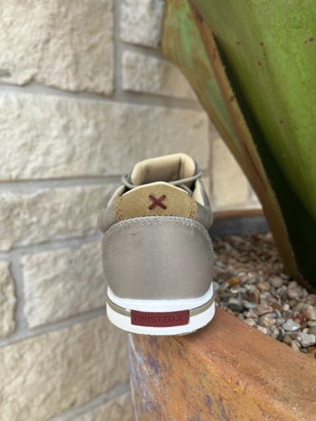 Ladies Twisted X Moccasin in Taupe and Colorful Aztec Design - WCA0097 - Blair's Western War Marble Falls, TX