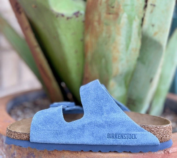 Elemental Blue Birkenstock Women's Arizona Soft Suede  - 1027692 - Blair's Western Wear at Marble Falls Tx