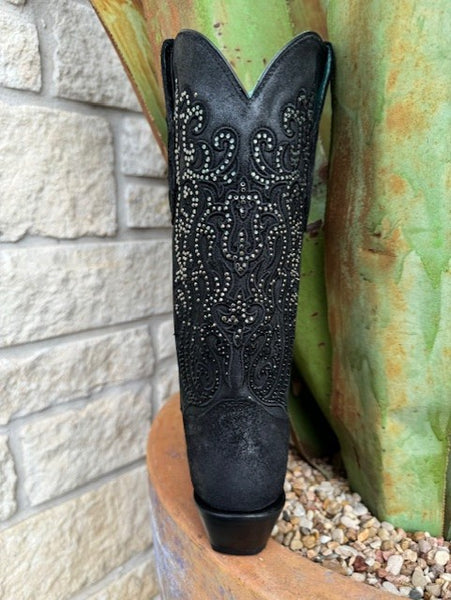 Corral Women's All black with Crystals Boot - C4100 - BLAIR'S Western Wear located in Marble Falls TX