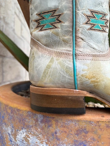 Corral Women's Square Toe Leather Boot with Bird imprint (Z5219) - BLAIR'S Western Wear located in Marble Falls Tx.