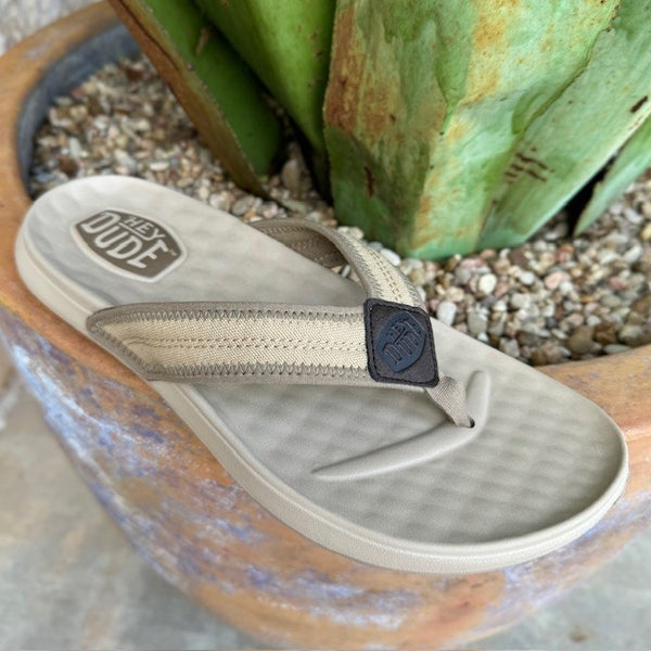 Men's Tan Hey Dudes Flip Flops - 40713-243 - BLAIR'S Western Wear located in Marble Falls TX