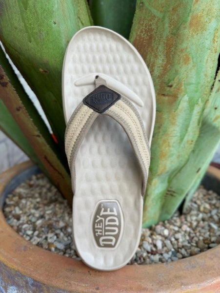 Men's Tan Hey Dudes Flip Flops - 40713-243 - BLAIR'S Western Wear located in Marble Falls TX