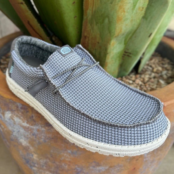 Men's Grey Wally Sport Mesh Hey Dude (40403-030) - BLAIR'S Western Wear located in Marble Falls TX