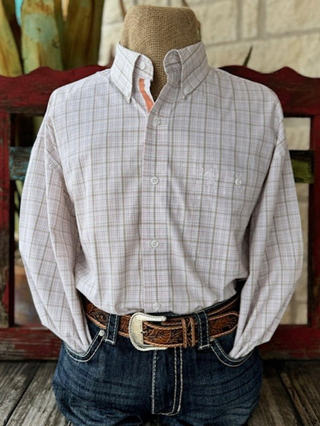 Men's Nat/Tan Wrangler George Strait Long Sleeve (112344868) - BLAIR'S  Western Wear located in Marble Falls TX