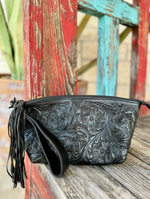 Black Leather American Darling Wristlet ADBG1234E - Blair's Western Wear 