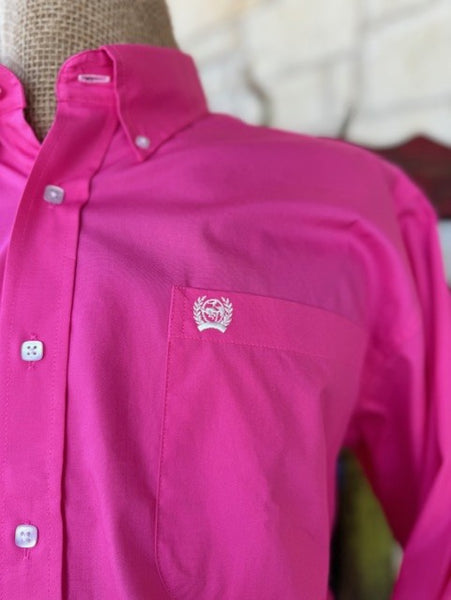 Men's Pink Cinch Long Sleeve Stock - 1103320 - BLAIR'S Western Wear located in Marble Falls TX