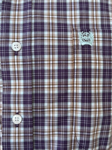 Men's Cinch Purple & Brown Plaid Long Sleeve - MTW1105740 - BLAIR'S Western Wear located in Marble Falls TX