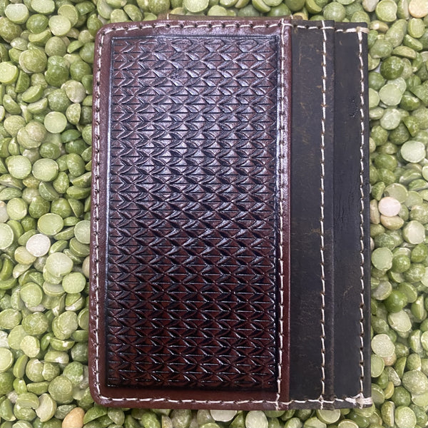 Dark Brown Men's Money Clip 23205662M3 card slot side
