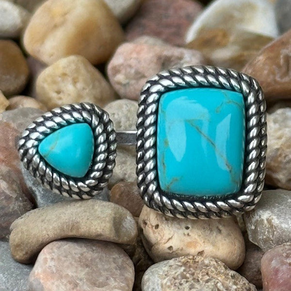 Montana Split Decision Turquoise Ring - RG5776 - BLAIR'S Western Wear  located in Marble Falls TX