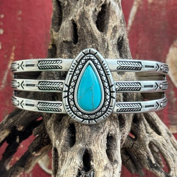 Montana Ways of the West Turquoise Cuff Bracelet - BC5485 - BLAIR'S Western Wear located in Marble Falls TX